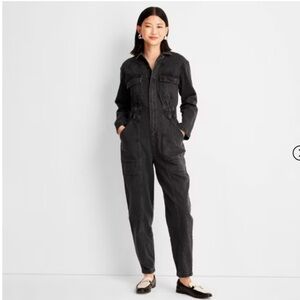 Women's Long Sleeve Denim Jumpsuit - Universal Thread Size 10 NWT